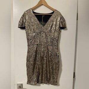 BNWT Gold Sequin Dress